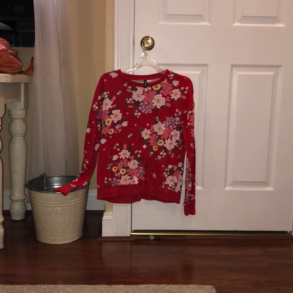 Floral crew neck sweatshirt